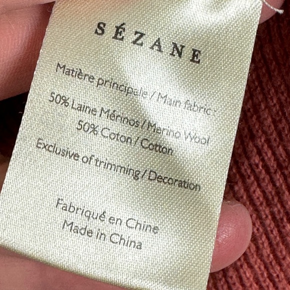 Sezane Merino Wool Blend Reversible Cardigan Sweater Jumper Matthis Size Medium - Picture 8 of 15